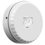 Dispositif visuel alarme feu flash rouge base courte pour montage au mur IQ8L-W couverture W-2,4- 7,5